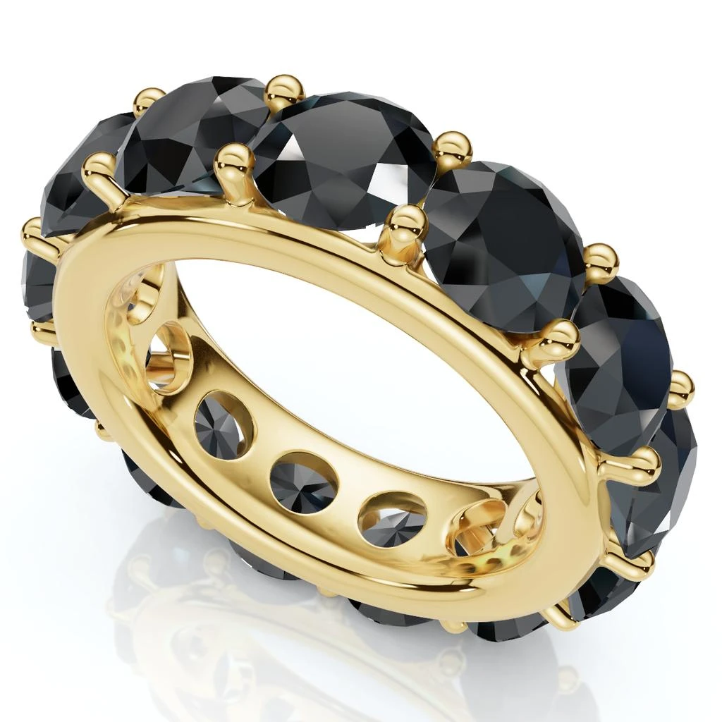 Pompeii3 13Ct Black Diamond Eternity Ring 10k Gold Lab Grown 1