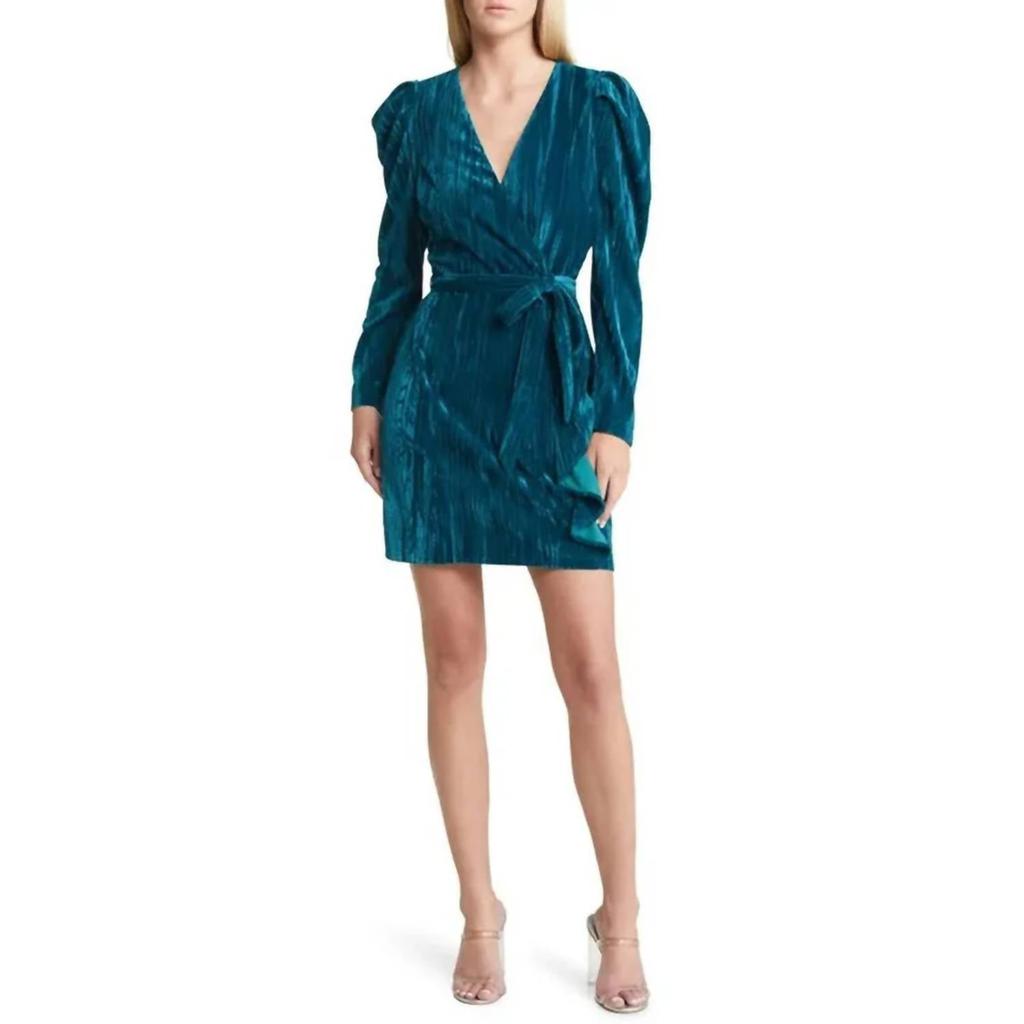 Adelyn Rae Adelyn Rae - Pricilla Velvet Wrap Dress