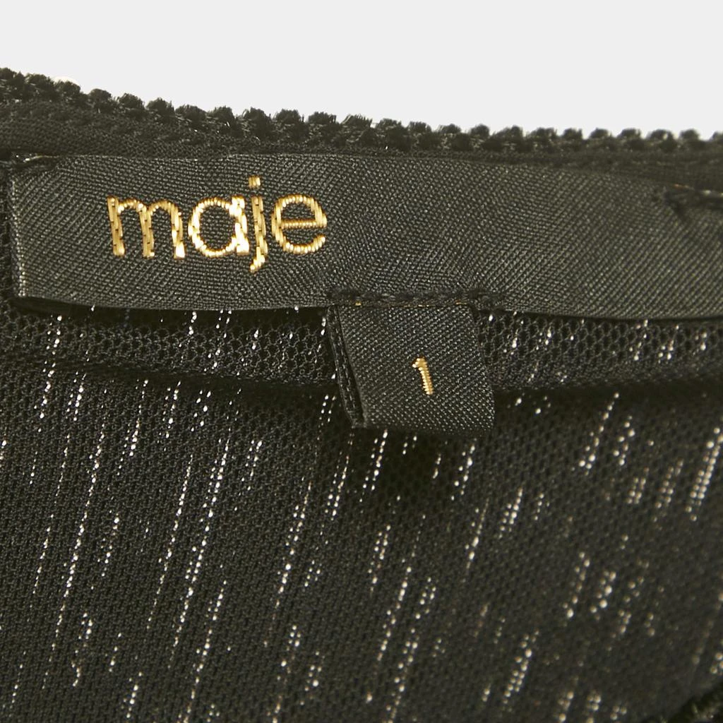 Maje Maje Black Sequin Cut-Out Crop Top 
Wide Leg Pants Set S 4