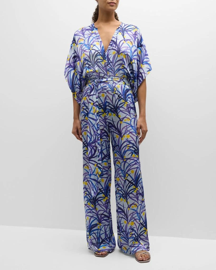 Jaline Natasha Printed Silk Jumpsuit 3