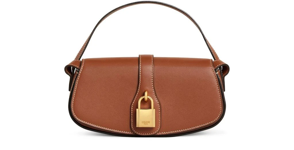 CELINE Tabou clutch on strap in smooth calfskin 9