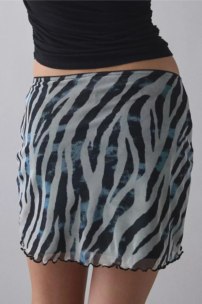 Kimchi Blue Kimchi Blue Zimi Zebra Print Mesh Mini Skirt 5