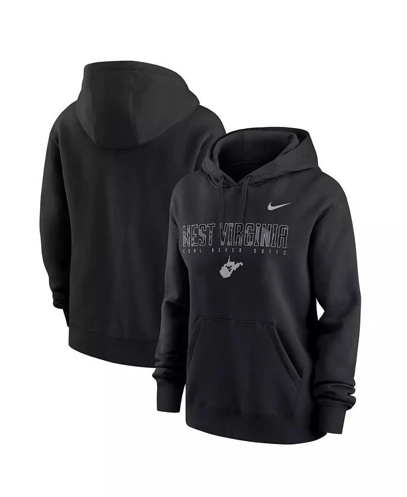NIKE Women's Black West Virginia Mountaineers Coal Never Quits Pullover Hoodie 1
