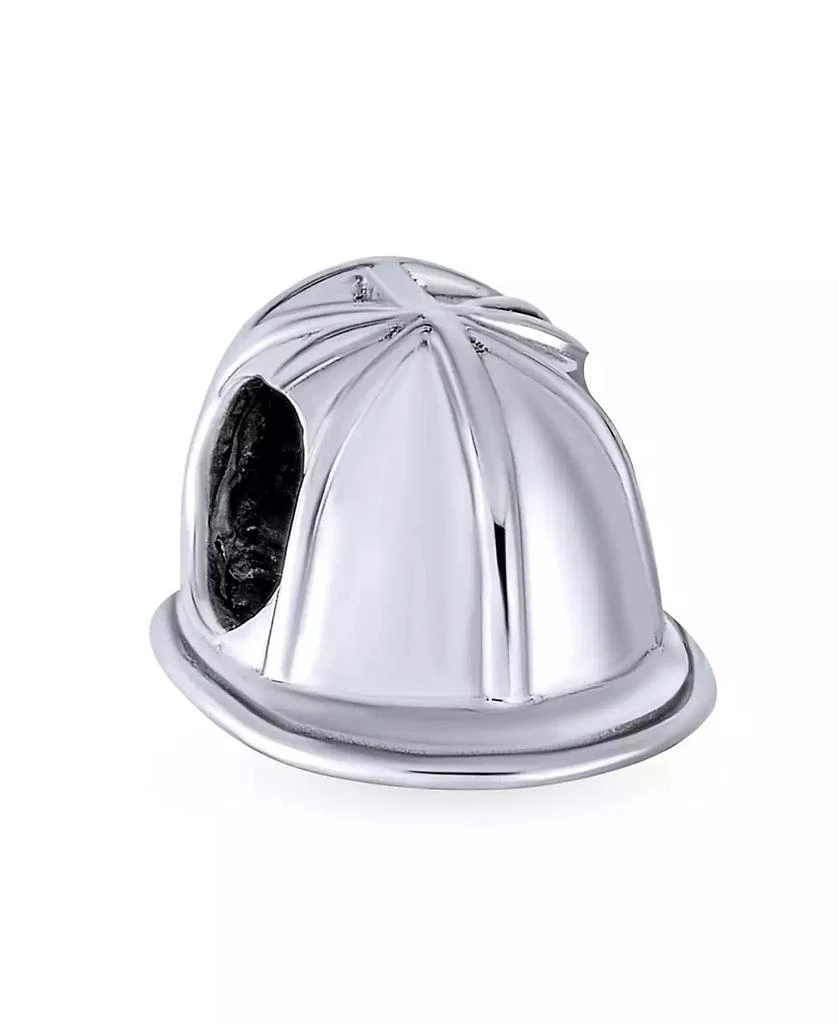 Bling Jewelry Fireman Fire Department Firefighter Hat Helmet Charm Bead Wife Oxidized Sterling Silver Fits European Bracelet 2