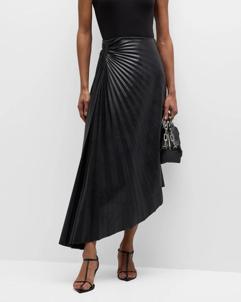Tatum Faux Leather Ruched Skirt Tatum Faux Leather Ruched Skirt