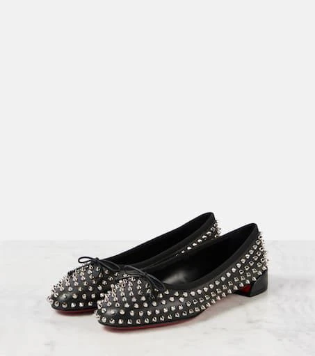 Christian Louboutin Spiked leather ballet flats 4