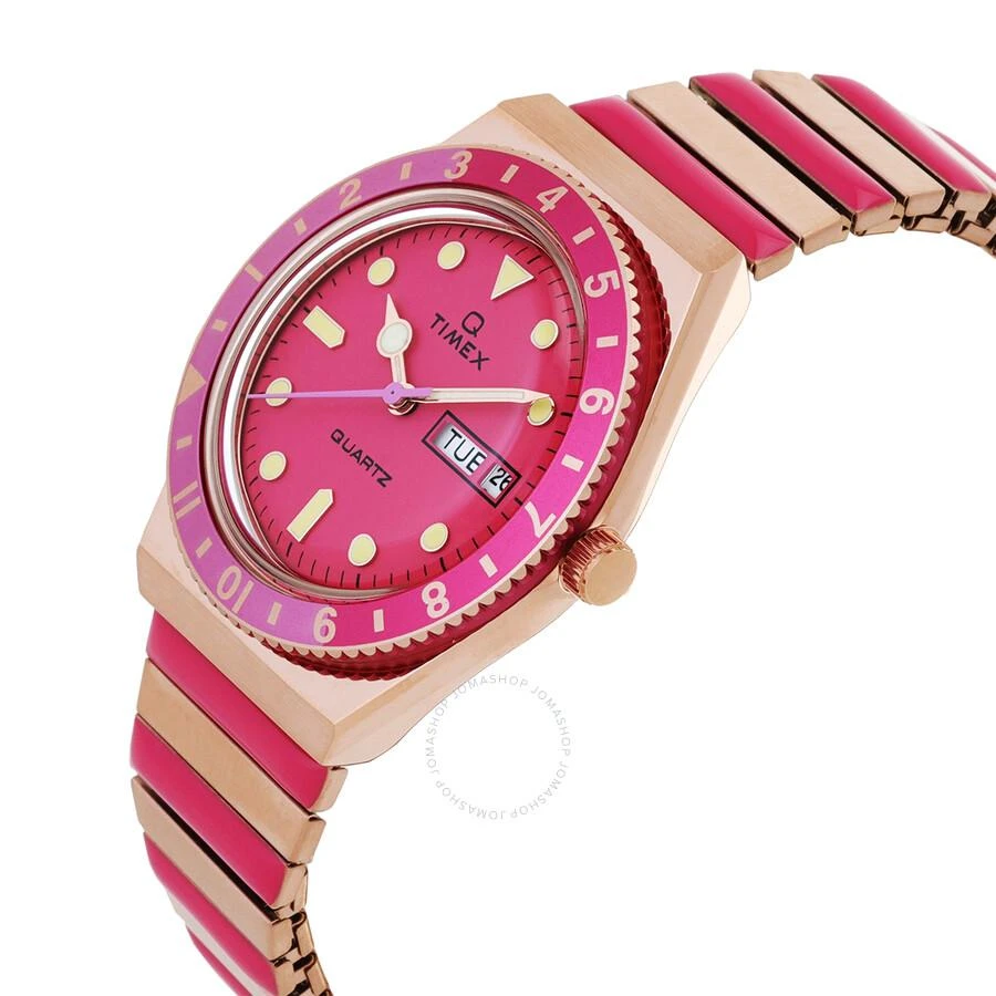 Timex Q Timex Quartz Pink Dial Expansion Band Ladies Watch TW2W41000 2