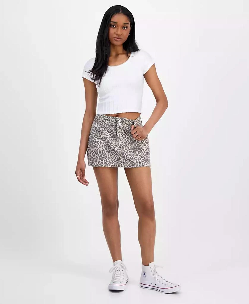 Celebrity Pink Juniors' Double-Button Mini Denim Skirt 1