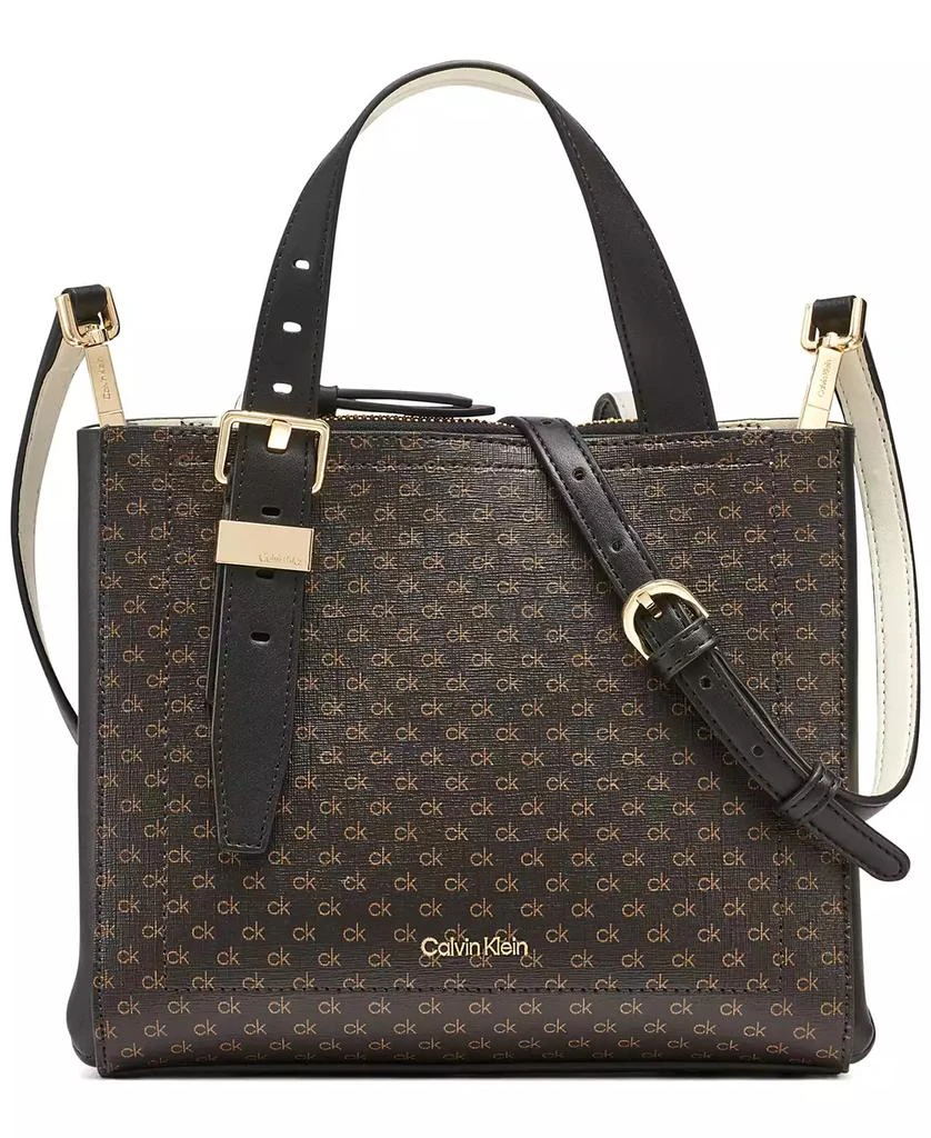 Calvin Klein Lowen Signature Triple Compartment Adjustable Crossbody Bag