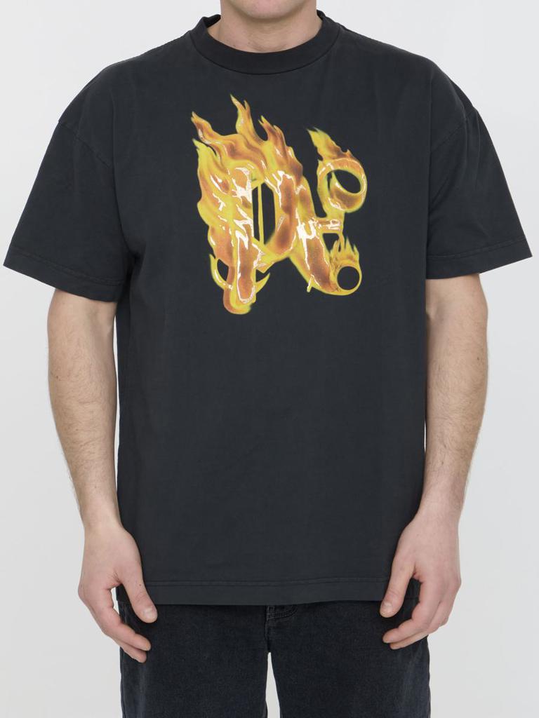 関税送料込◆Palm Angels◆BURNING MONOGRAM TEE バーニングT Palm Angels Burning Monogram T-Shirt - T-Shirts - BeyondStyle