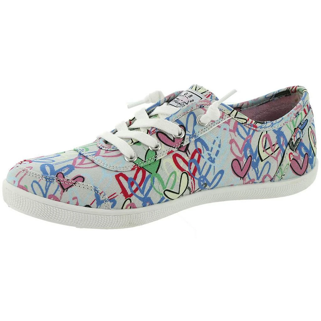 BOBS From Skechers BOBS From Skechers Womens Grateful Love Canvas Lace-Up Slip-On Sneakers 3