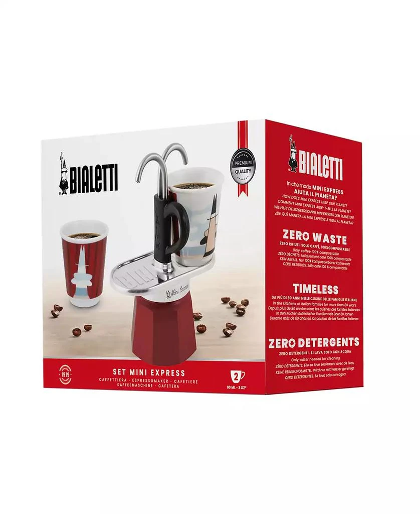 Bialetti Set Mini Express "R" Magritte Plus 2 Bicc. 2.8 OZ Coffeemaker 6