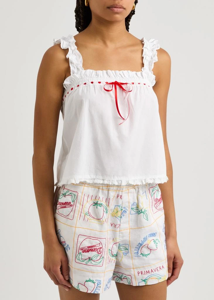 DAMSON MADDER Pauline ruffled cotton top 2