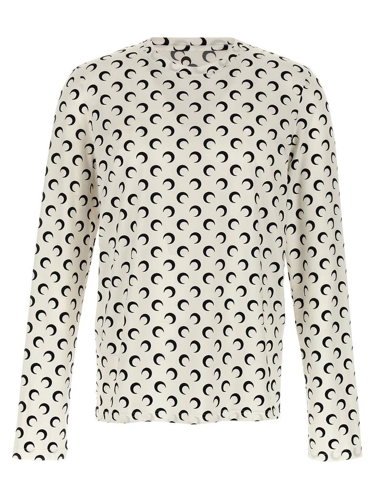 MARINE SERRE Marine Serre Moon Printed Long Sleeved T-Shirt 1