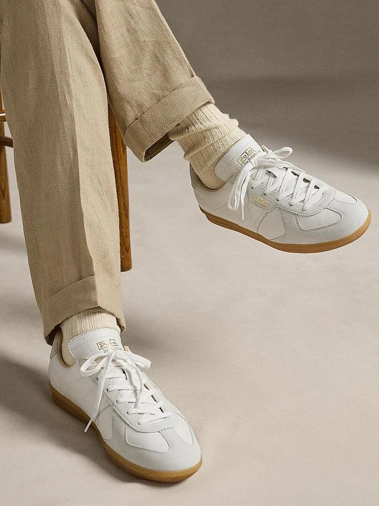 Ralph Lauren Field Court 100 Leather-Suede Low-Top Sneakers 6