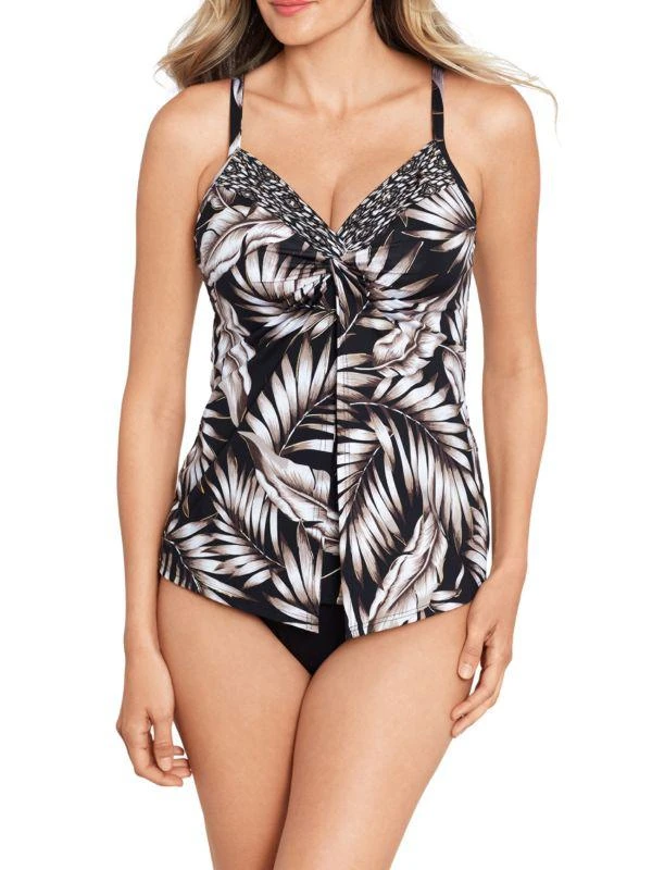 Miraclesuit Plus Oasis LoveTwist Print Tankini Top 1