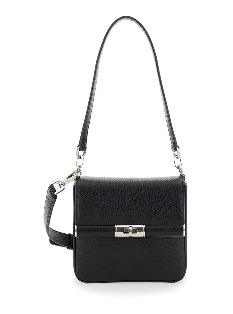 Dolce & Gabbana 'Marlene' Black Shoulder Bag With Twist