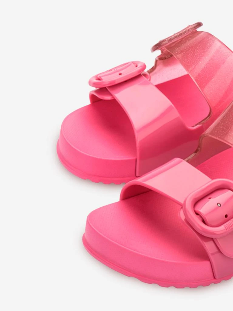 Mini Melissa Mini Melissa Girls Cozy Glitter Sliders in Pink 3