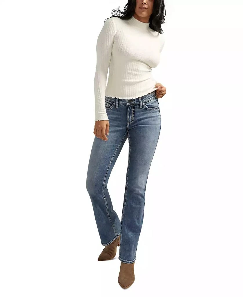 Silver Jeans Co. Women's Elyse Mid-Rise Comfort Fit Slim Bootcut Jeans 4