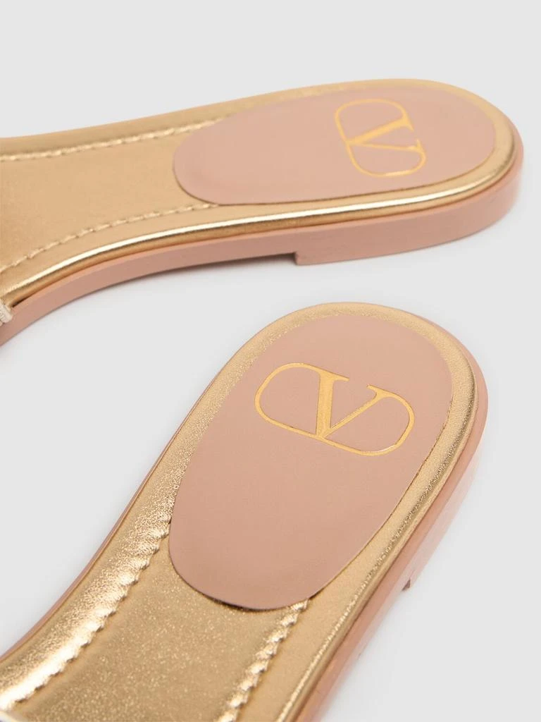 Valentino 5mm Vlogo Cotton & Leather Sandals 3