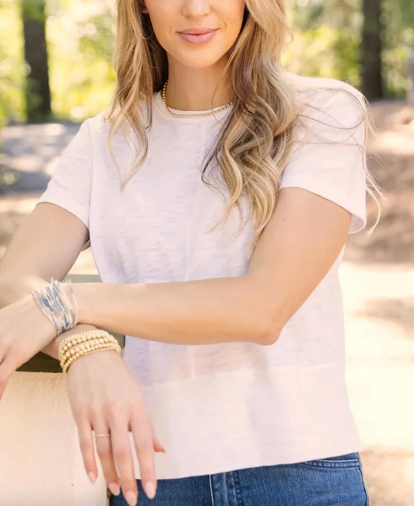 ERIN GRAY Celia Perfect Length Tee In Pink 1