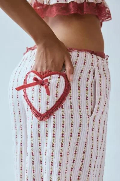 Out From Under Out From Under Hearts Desire Straight Leg Lounge Pant 3