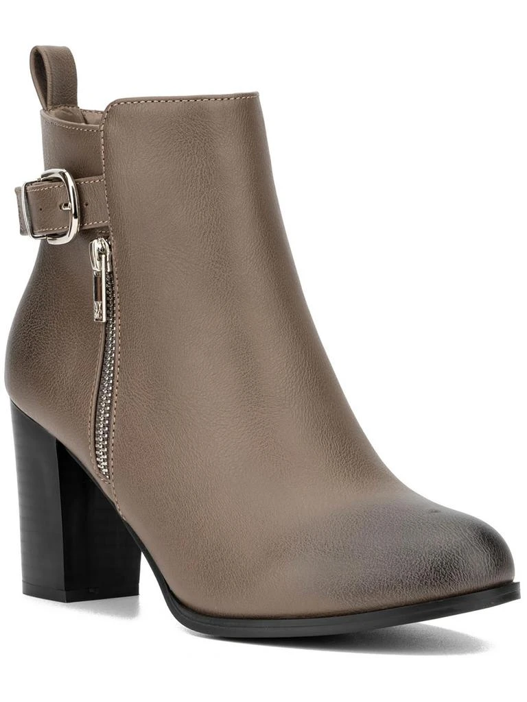 New York & Company Angie Womens Faux Leather Ankle Boots 2