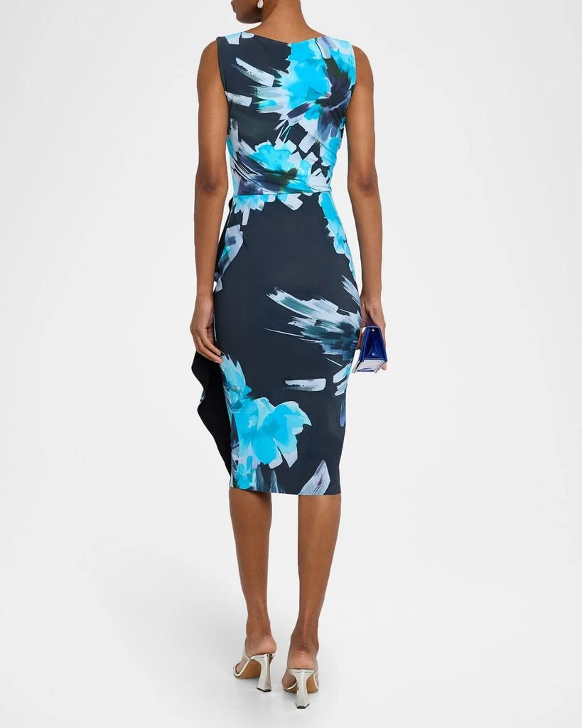 Chiara Boni Draped Abstract-Print Bodycon Dress 3