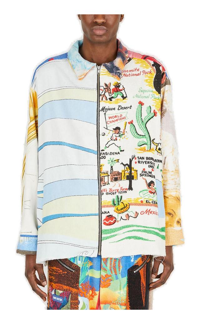 Rave Review Rave Review Harrington Patchwork Zip-Up Jacket