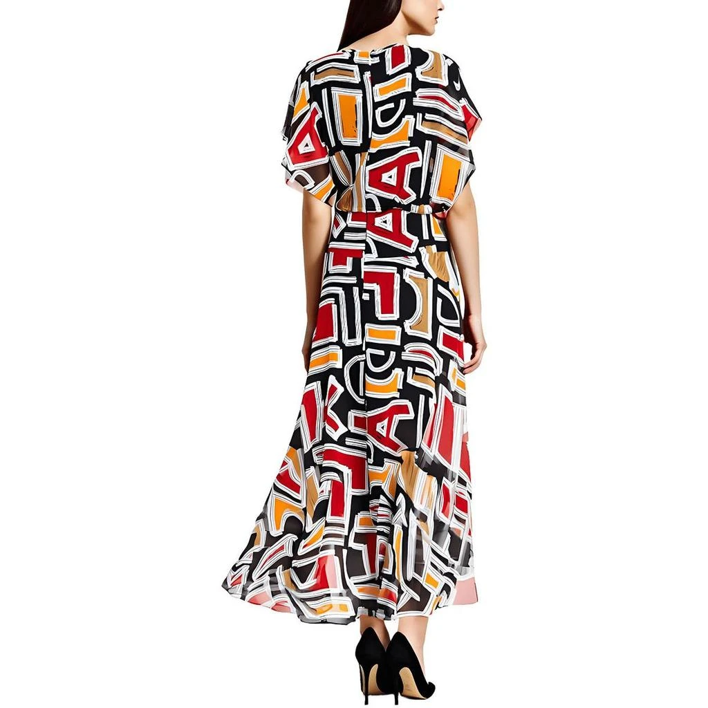 Karl Lagerfeld Paris Womens Printed Maxi Dress Black 2