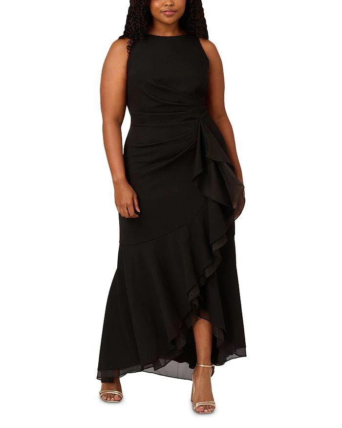Adrianna Papell Ruched Crepe Dress 1
