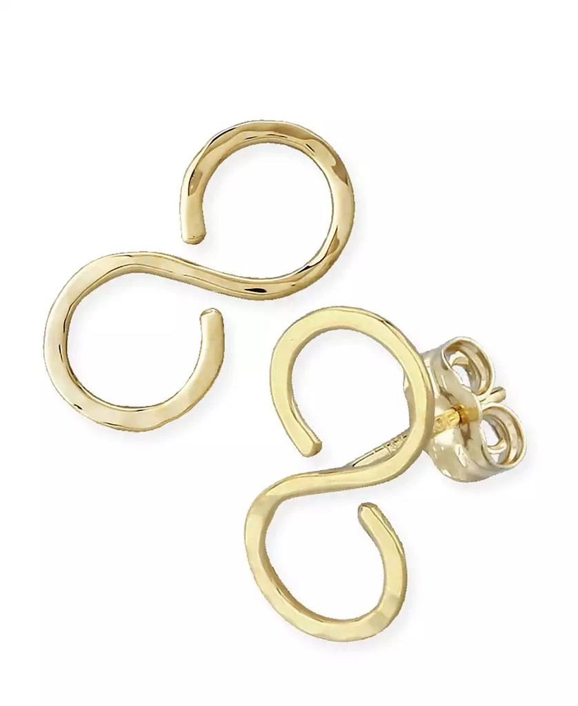 Macy
s Hammered Infinity Stud Earrings Set in 14k Gold