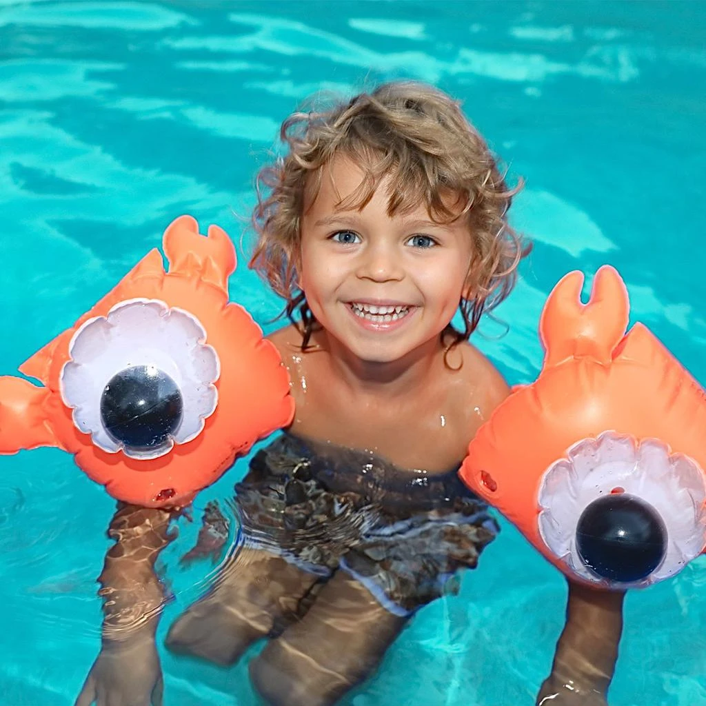 Sunnylife Sunnylife Kids Sonny The Sea Creature Buddy Arm Bands in Orange 2