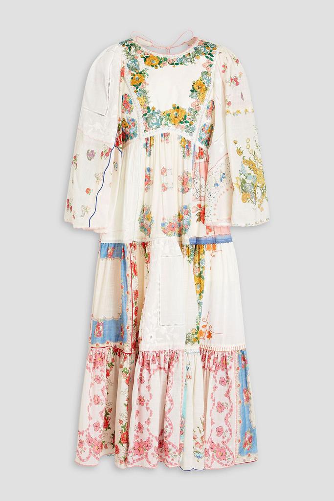 Zimmermann Tiered floral-print cotton midi dress