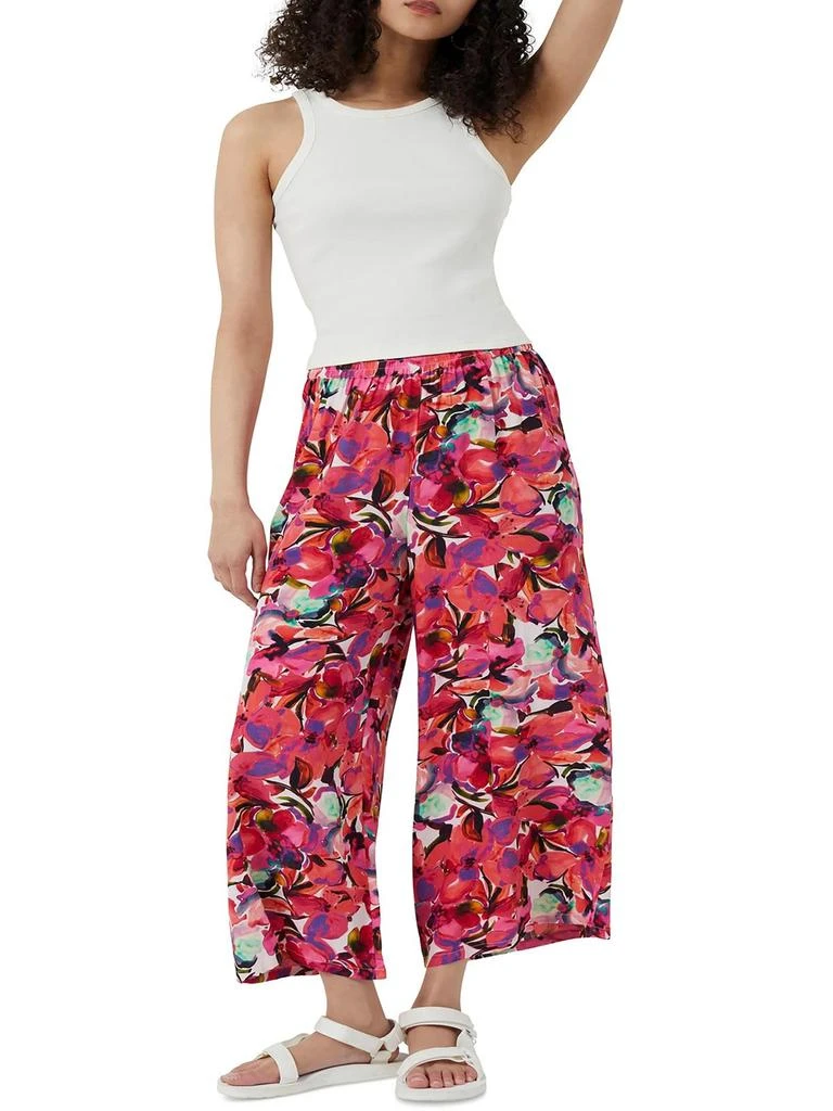 French Connection Isadora Delphine Womens Printed Wide Leg Culottes