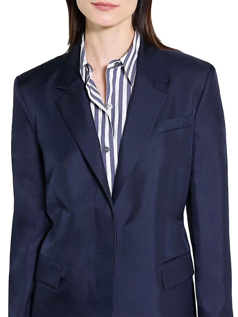 Theory Relaxed Cinched Silk Blazer 6