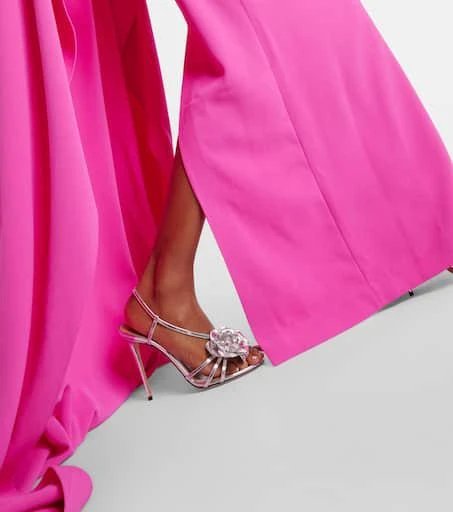 SOLACE LONDON Kaila caped crêpe gown 5