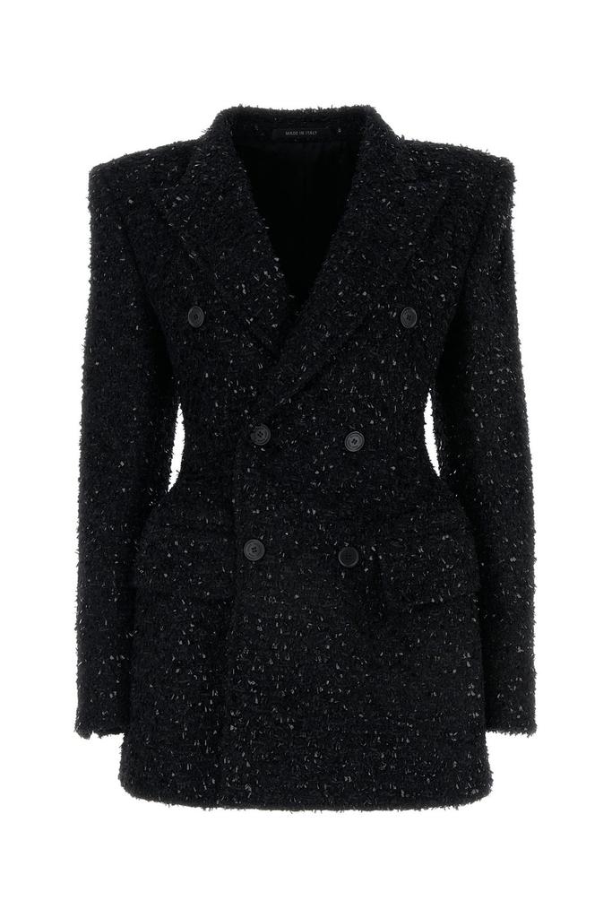 ジャケット BALENCIAGA DRAPED BOMBER JACKET IN TECHNICAL MICRO FAILLE Balenciaga Draped black bomber jacket in technical micro