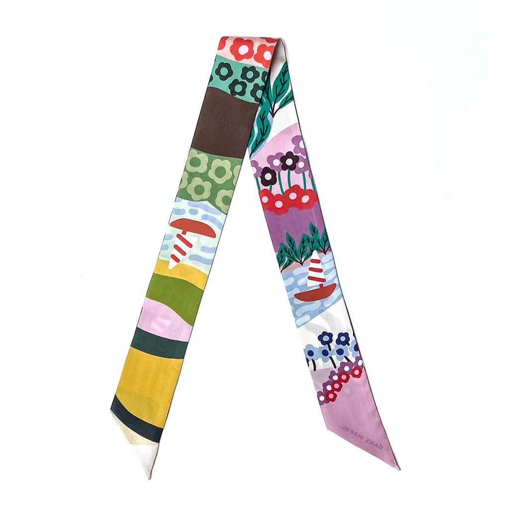 Jessie Zhao Silk Skinny Scarf Of Summer 1