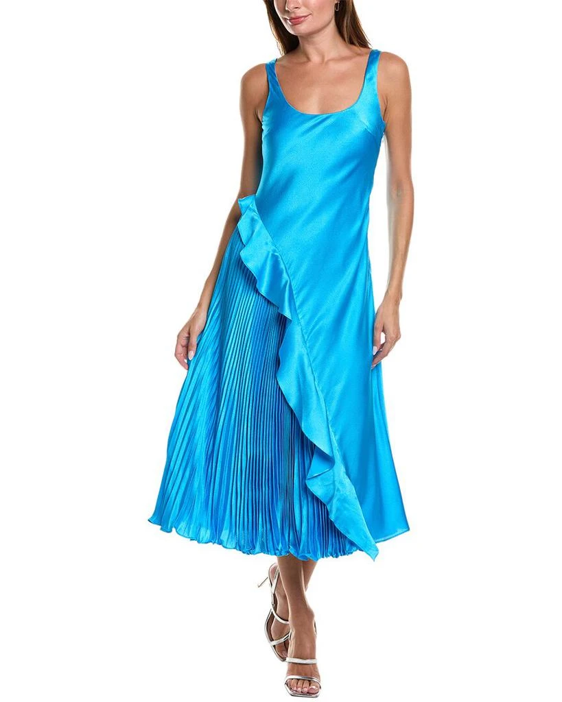 Monique Lhuillier Liv Satin Midi Dress 1