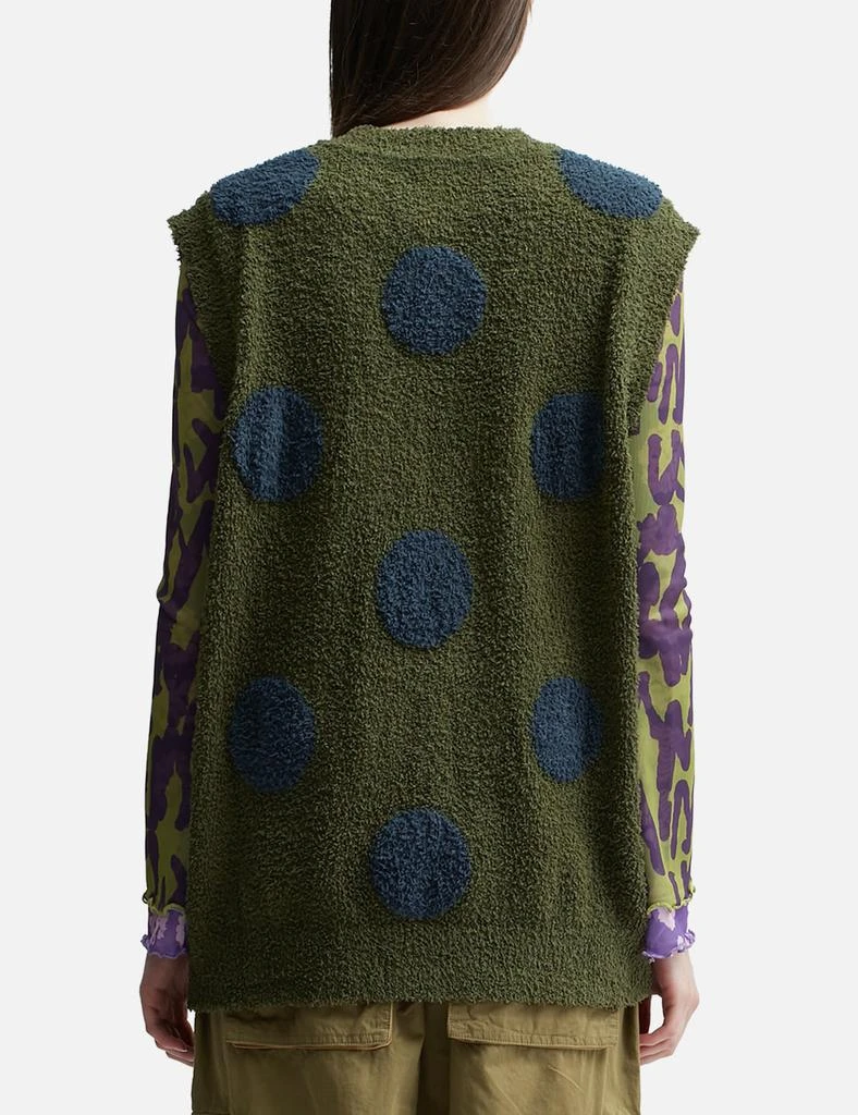 Brain Dead Teddy Fur Dot Knit Sweater Vest 3