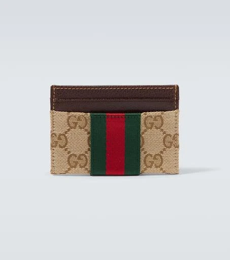 Gucci GG Canvas Web Stripe card holder 2