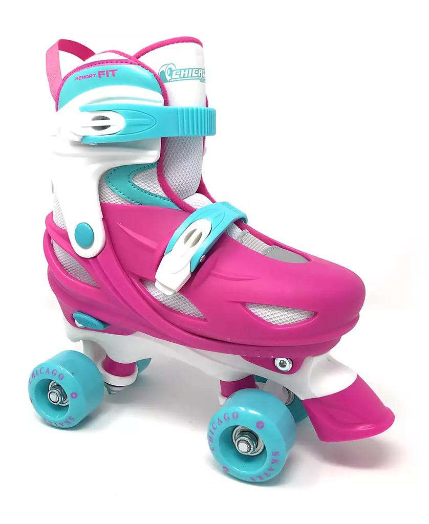 Chicago Skates Chicago Girls Adjustable Quad Roller Skate - Size M (1-4)