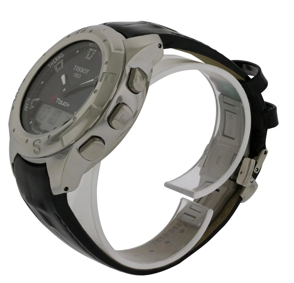 Tissot T-Touch II Diamond Titanium Leather Ladies Watch 2
