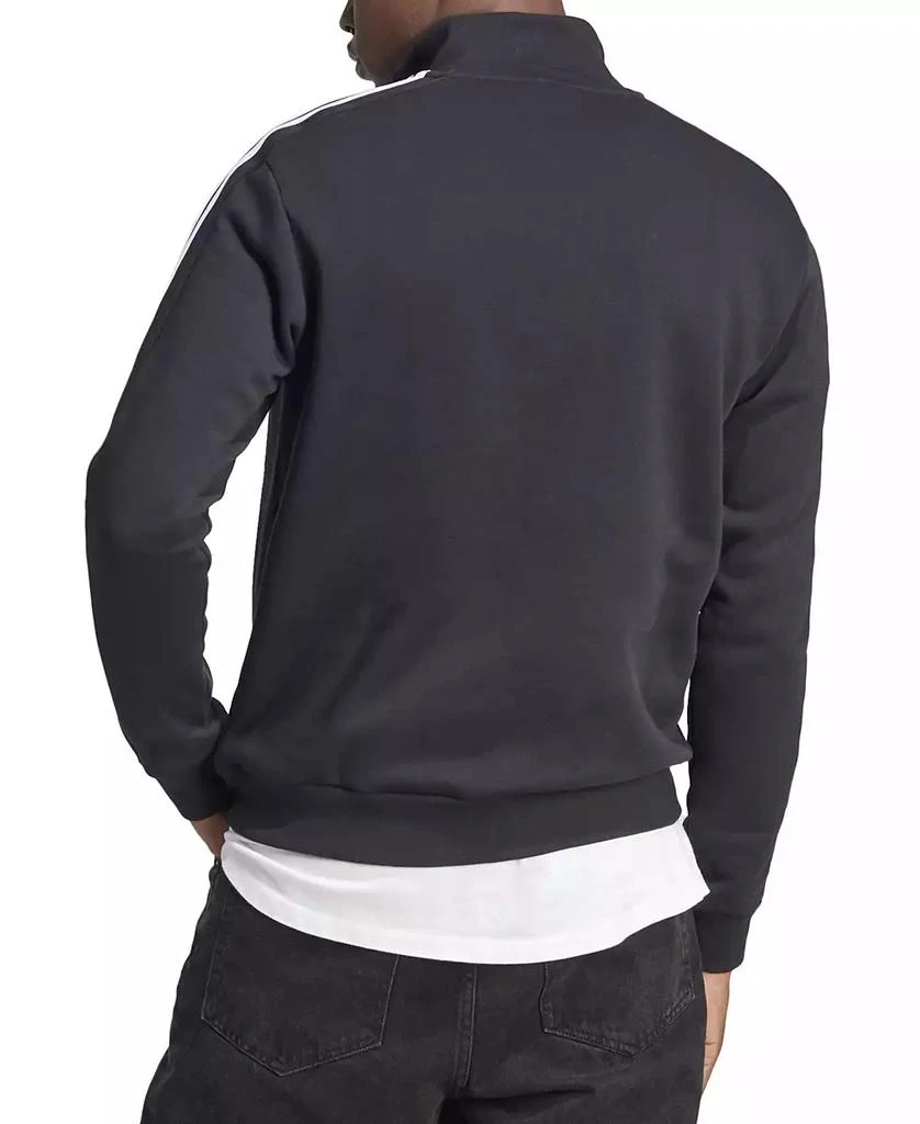  Men's Essentials Fleece 3-Stripes Quarter-Zip Sweatshirt