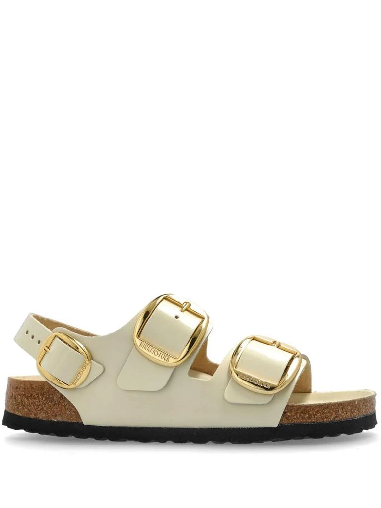 Birkenstock Birkenstock Milano Big Buckle Shine Ecru, Natural Lea Shoes 1