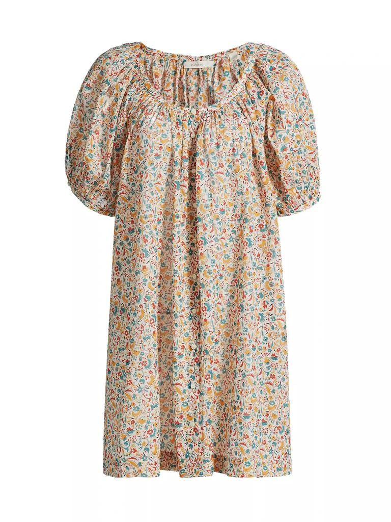DÔEN Josette Floral Cotton Shift Minidress 1