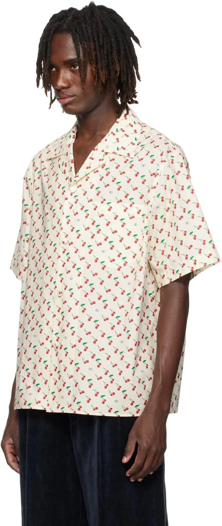 Valentino Beige Cotton Poplin Bowling Shirt 4