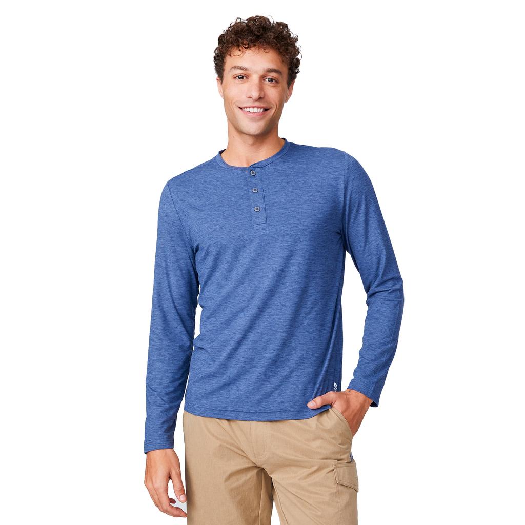 Free Country Men's Henley Long Sleeve Shirt