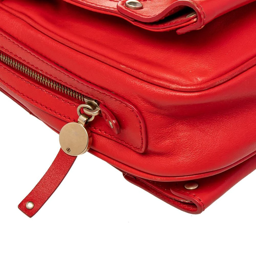 Versace Versace Red Leather Studded Tote 10